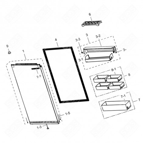 ORIGINAL DOOR SEAL (REFRIGERATOR) MARK 4 REFRIGERATOR, FREEZER - DA97-16058U