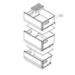 Upper drawer (freezer) (mark 136B)