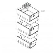 Upper drawer (freezer) (mark 136B)