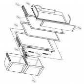 Vegetable drawer cover ref. 155A 752X436 mm