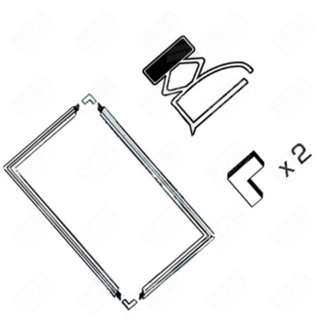 KIT 2 SOLE SEALS L 1300 X 700 MM (REFRIGERATOR PART) REFRIGERATOR, FREEZER - 00122045