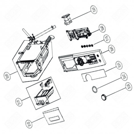 CONTROL PANEL (REF. NO. 26) WASHING MACHINES - AS0076444