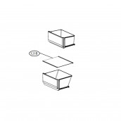 Vegetable bin shelf, rack (reference 121b) 440x385 mm