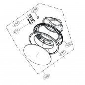Complete window (reference A150) for washing machine
