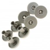 Set of 8 original lower basket wheels