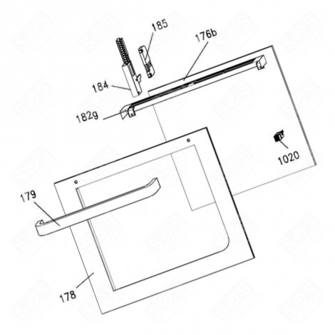 EXTERIOR GLASS (REFERENCE N°178) 593X467 MM GAS / ELECTRIC OVENS - 42837935