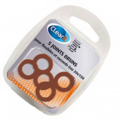 Flexible Brown Gaskets (x5) and Gas Fittings 20X150