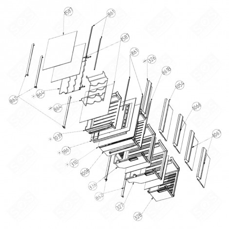 TANK FRONT PANEL (FREEZER PART MARK 1054) REFRIGERATOR, FREEZER - 5918522300