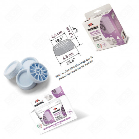 4 RUBBER PADS AGAINST VIBRATIONS ACCESSORIES AND MAINTENANCE  - 656102