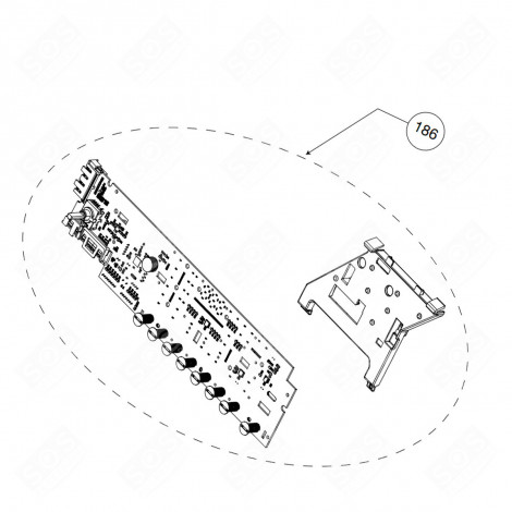 ELECTRONIC CARD, POWER MODULE (MARK 186) WASHING MACHINES - 2471104720, 2471104721