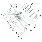 Hinge base (reference no. 21)