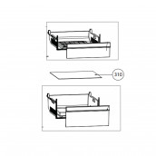 Glass shelf (ref. 310)
