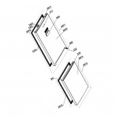 Black door seal (freezer part no. 2415)