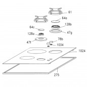 Glass ceramic plate (reference number 1024)