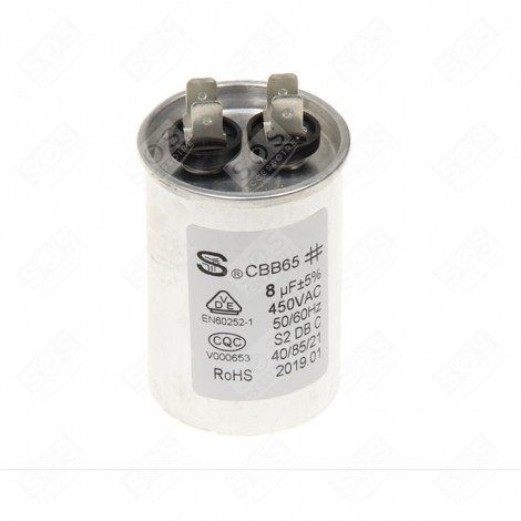 CAPACITOR 8 UF 250V PURIFIER, HUMIDIFIER - NE2803