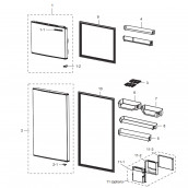 Door seal (freezer, reference no. 10)