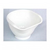 White Kenlyte bowl, D-shaped, for CHEF robots