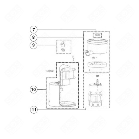 DRIP STOP VALVE AND SEAL (REFERENCE 9) FOOD PROCESSOR - 500681448