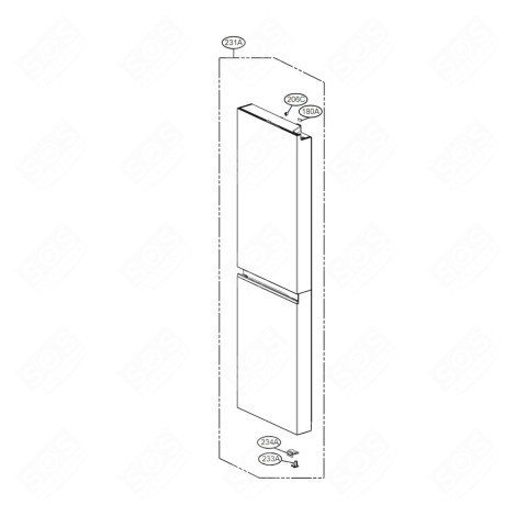 DOOR (REFRIGERATOR PART) REFRIGERATOR, FREEZER - ADD76419922