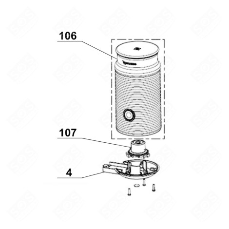 AEROCCINO BASE (PART 4) COFFEE MAKER, ESPRESSO - 506324, FL3040822