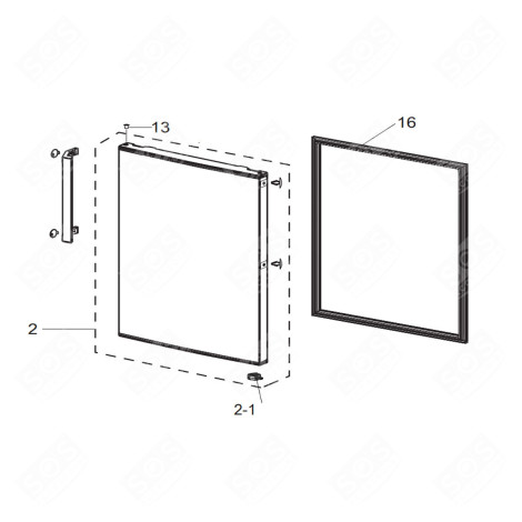 ORIGINAL DOOR SEAL (FRIDGE PART) ORIGINAL REFRIGERATOR, FREEZER - DA97-19850E