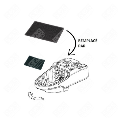 FOAM FILTER AND HOUSING VACUUM CLEANER  - RS-2230000956, RS-2230001444