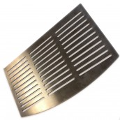 Brushed steel grating