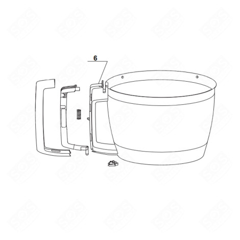 HANDLE SUPPORT (MARKER 6) FOOD PROCESSOR - 506113