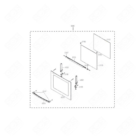 COMPLETE DOOR GAS / ELECTRIC OVENS - DG94-00076W
