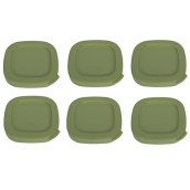 Set of 6 green lids