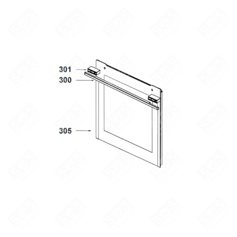 VITRE EXTERNE (REPÈRE 305) GAS / ELECTRIC OVENS - AS0078144