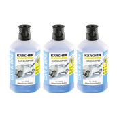 Set of 3 shampoo bottles