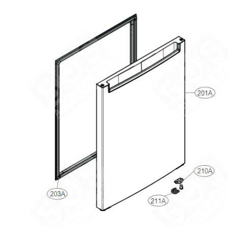 DOOR (FREEZER PART) REFRIGERATOR, FREEZER - ADD75796633, ADD76449532