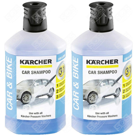 SET OF 2 ORIGINAL BOTTLES CAR CLEANER WASH &AMP; WAX 1 LITER VACUUM CLEANER  - 62957500, 6.295-750.0