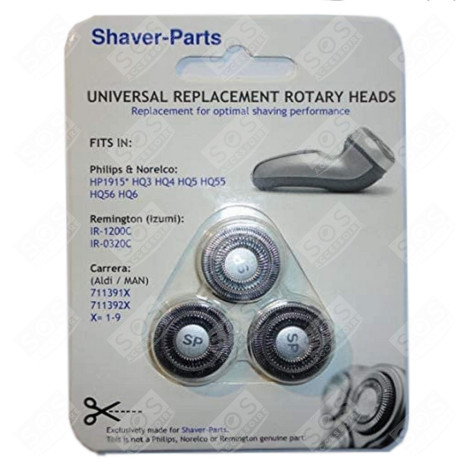 SHAVER HEAD COMPATIBLE HQ3 / HQ4 / HQ5 / HQ55/ HQ6 WITHOUT HOOK ELECTRIC SHAVER - HQ3, 4313042946097