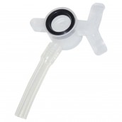 Water tank connector assembly with seal + tube