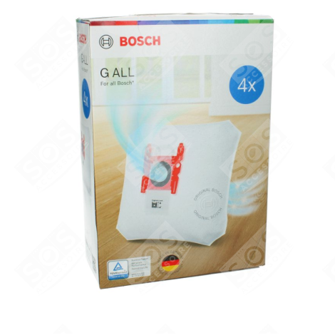 SET OF 4 BOXES OF 4 ORIGINAL TYPE G BAGS VACUUM CLEANER  - 00576334,17000940