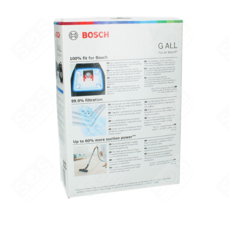 SET OF 4 BOXES OF 4 ORIGINAL TYPE G BAGS VACUUM CLEANER  - 00576334,17000940