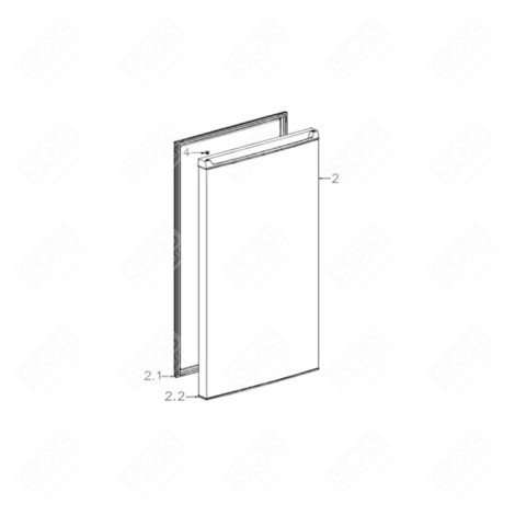 DOOR SEAL (POSITION 2.1) REFRIGERATOR, FREEZER - 34041338