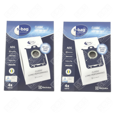 SET OF 2 BOXES OF 4 S-BAG ULTRA LONG PERFORMANCE ULTRAONE ORIGINAL BAGS VACUUM CLEANER  - 1181340017
