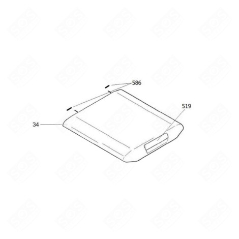 ORIGINAL TOP COVER (REFERENCE 34) WASHING MACHINES - 43036733