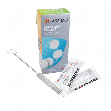 SOS ACCESSORY SET OF 4 DESCALING TABLETS WITH CLEANING BRUSH COFFEE MAKER, ESPRESSO - 00311530