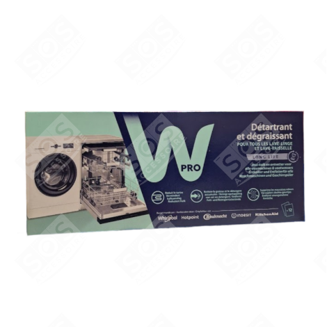 DESCALER/DEGREASER 12 SACHETS DISHWASHER - 484000008801, C00308429