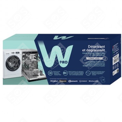 DESCALER/DEGREASER 12 SACHETS DISHWASHER - 484000008801, C00308429