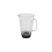 Glass blender jug with black base