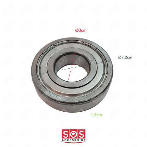 BEARING 6306 ZZ WASHING MACHINES - 4280FR4048L, 481252028085