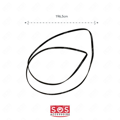 NON-ELASTICATED 1965H6 DRIVE BELT TUMBLE DRYER - 481235818186, 481235818155