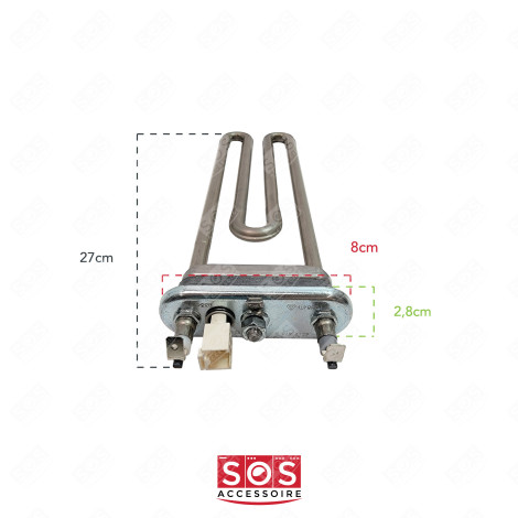 HEATING ELEMENT (INSERTED ELECTRICAL ELEMENT) 2,050W (SOLD WITH SENSOR) WASHING MACHINES - 481225928823, 00754555