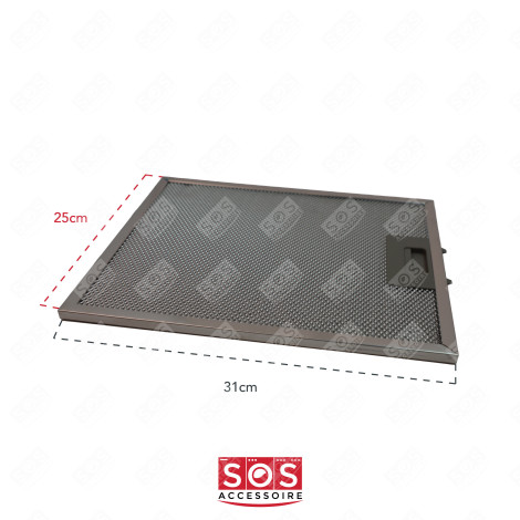 METAL FILTER 310 X 250MM EXTRACTOR HOOD - 00353110