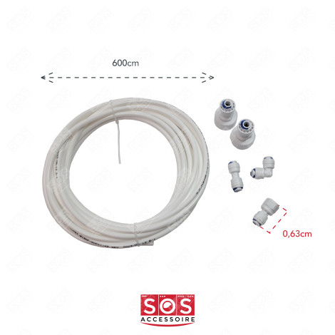 WATER INLET KIT: PIPE (6M) + CONNECTORS UKT001 REFRIGERATOR, FREEZER - 484000008590, C00379990